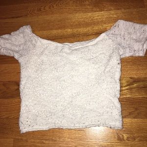 LACE WHITE CROP TOP